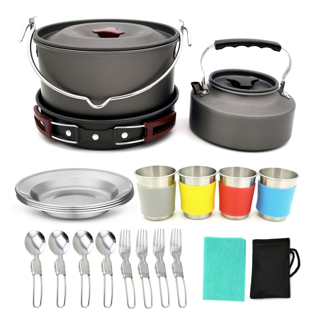 Oven Aluminum Pot Camping Cookware Set