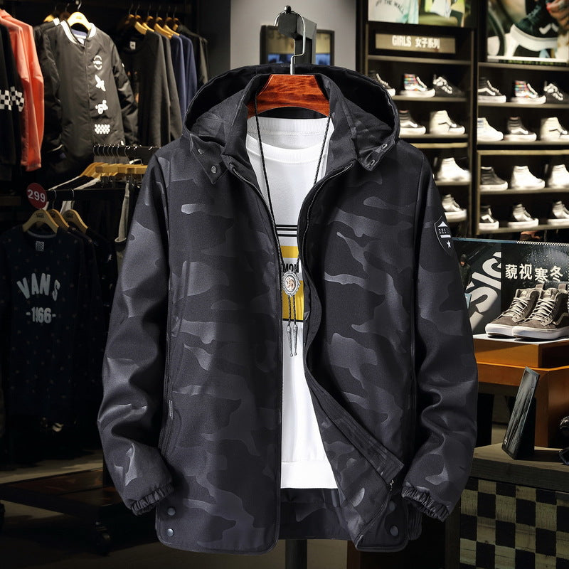 Large Size Men's Thin Windbreaker Jacket