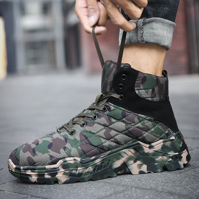 High Top Plus Velvet Hiking Shoes