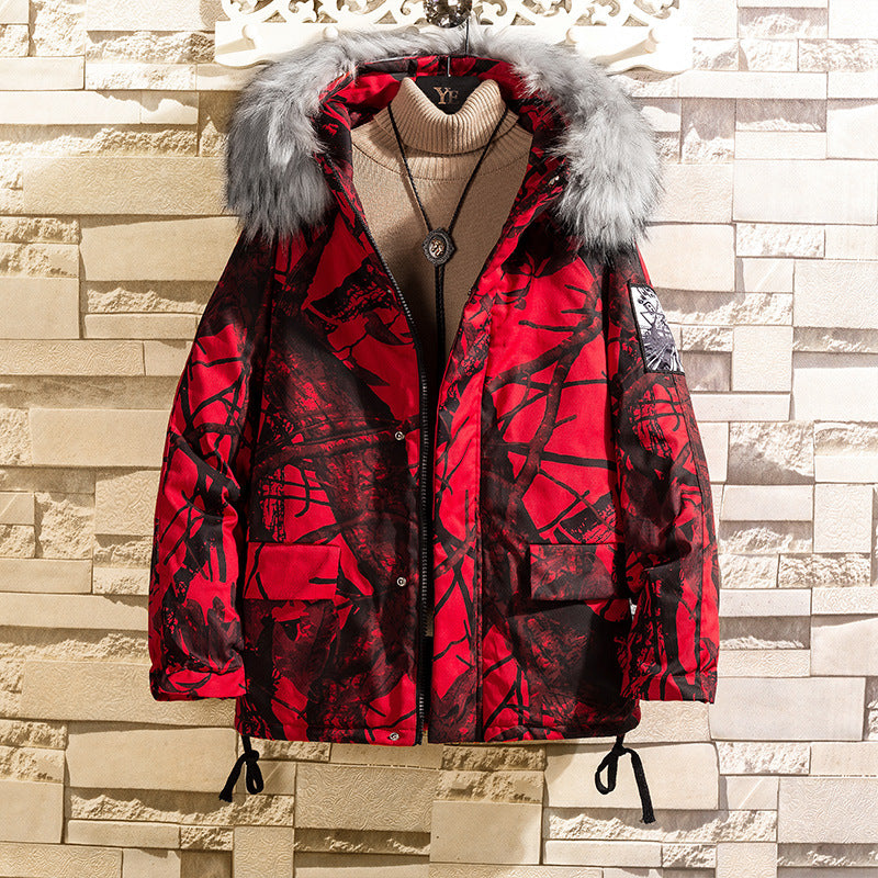 Hip hop camouflage hooded coat jacket