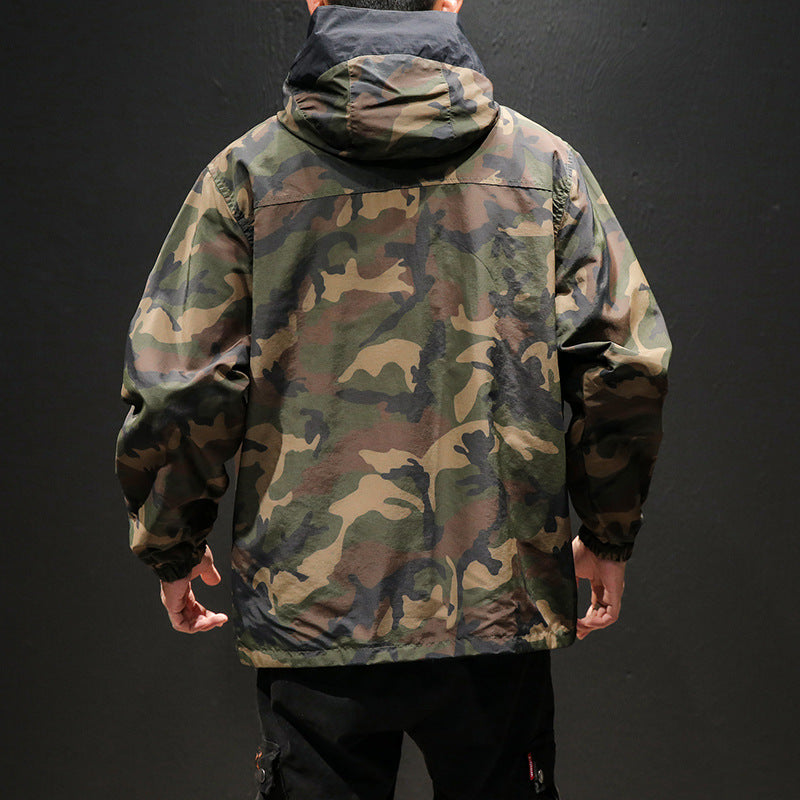 Two-sided Camouflage Fashion Hooded Jacket