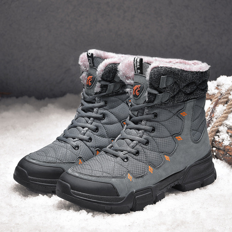 Men's Cotton High-Top Plus Velvet Warm Snow Boots