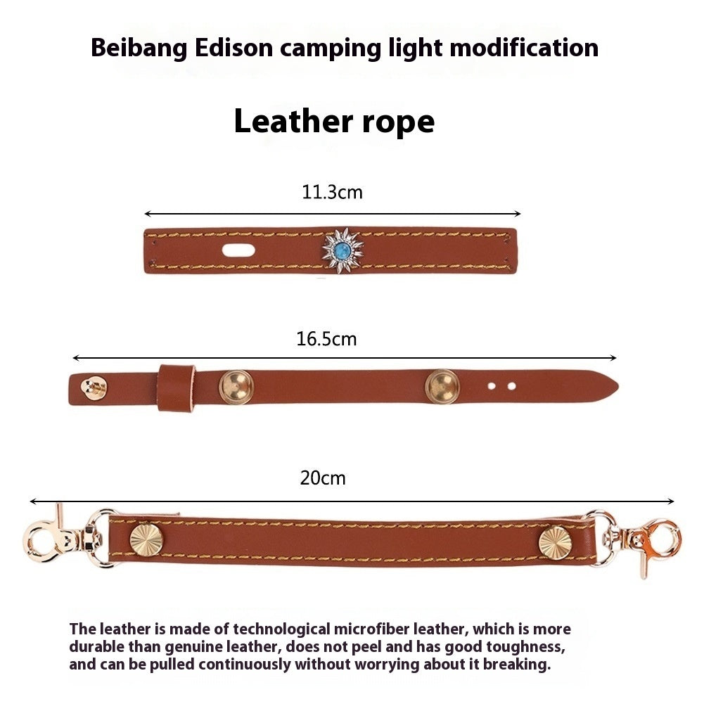 Leather Hang Rope 3-piece Suit Edison Camping Lantern