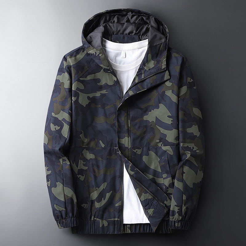Men's Casual Hooded Camouflage Jacket