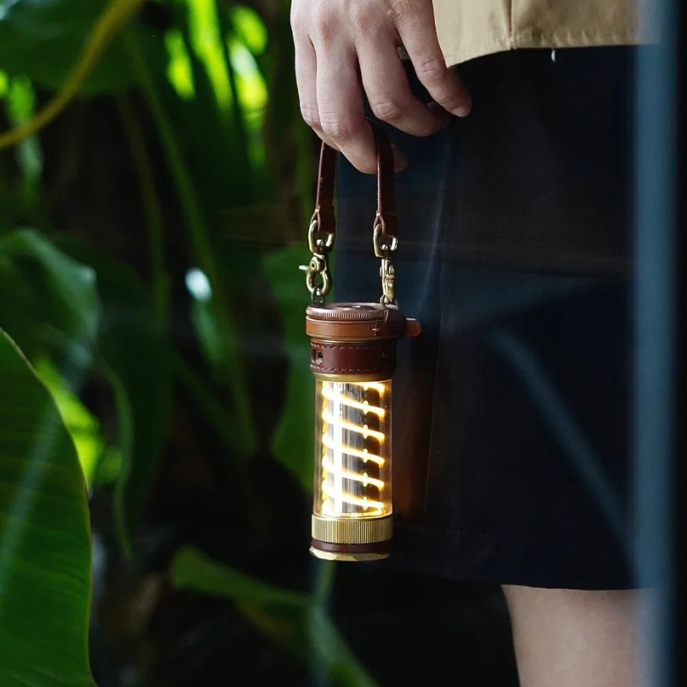 Leather Hang Rope 3-piece Suit Edison Camping Lantern